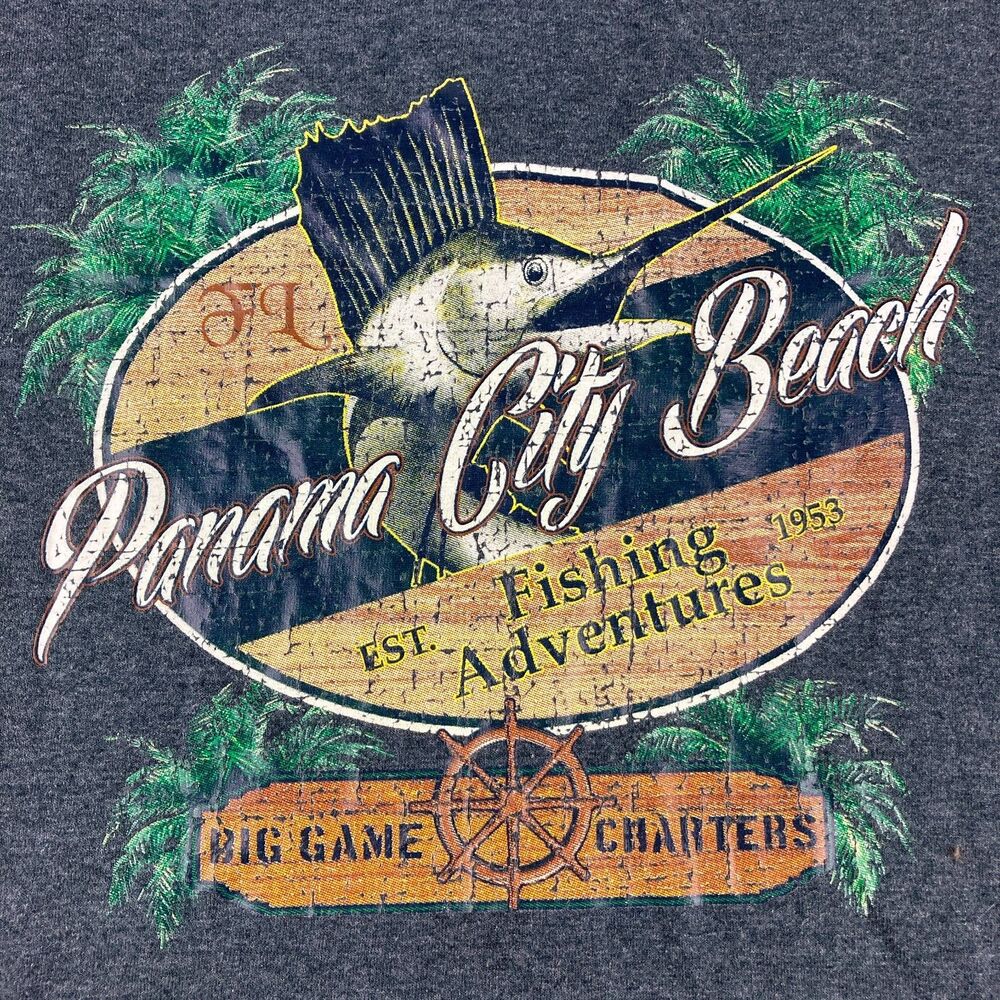 Panama City Beach Fishing T Shirt Mens 3XL Marlin Big Game Charters Florida